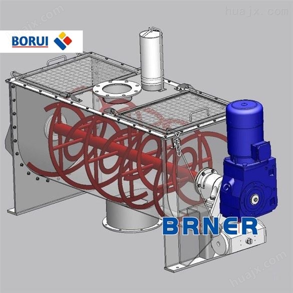 BRNER锂电材料卧式螺带混合机